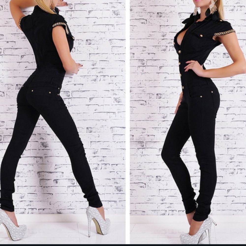 Boutique Jean Jumpsuit - Picture 1 of 7
